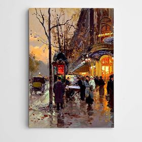Dekolata Cadde Manzara 85x120 cm Kanvas Tablo