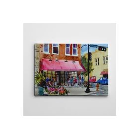 Dekolata Cadde Suluboya 70x100 cm Kanvas Tablo