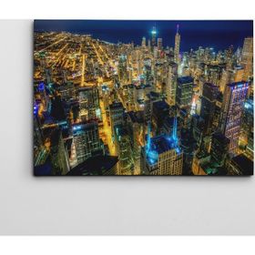 Dekolata Chiago Gece 2 70x100 cm Kanvas Tablo