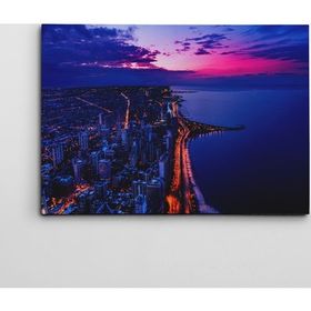 Dekolata Chiago Gece 40x60 cm Kanvas Tablo