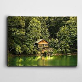Dekolata Çiftlik Evler 100x140 cm Kanvas Tablo