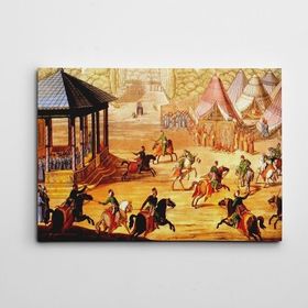 Dekolata Cirit Oyunu 35x50 cm Kanvas Tablo