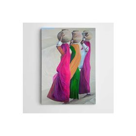 Dekolata Çöl ve Testiler Modern 100x140 cm Kanvas Tablo