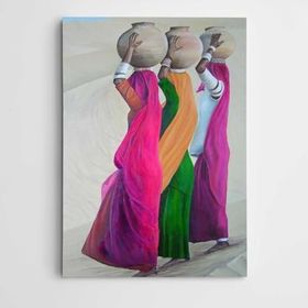 Dekolata Çöl ve Testiler Modern 25x35 cm Kanvas Tablo