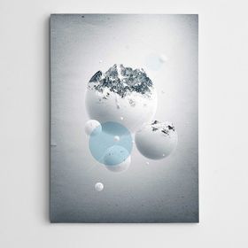 Dekolata Dağ Modern Sanat 25x35 cm Kanvas Tablo
