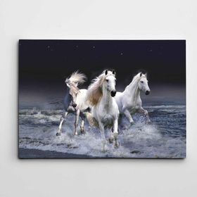 Dekolata Denizde Atlar 70x100 cm Kanvas Tablo