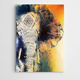 Dekolata Desen Fil 20x30 cm Kanvas Tablo