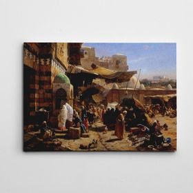 Dekolata DK000967 Pazar Yeri Kanvas Tablo