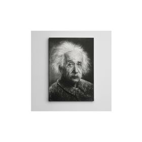 Dekolata DK000976 Albert Einstein Siyah Beyaz Kanvas Tablo