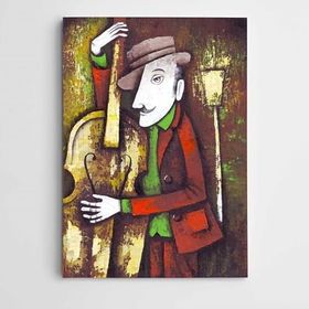 Dekolata DK001511 Müzisyen Kontbas Modern Sanat 100x140 cm Kanvas Tablo