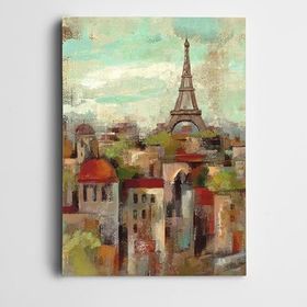 Dekolata DK001908 Eyfel ve Paris 60x85 cm Kanvas Tablo