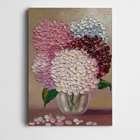 Dekolata DK002765 Beyaz Pembe Çiçekler 40x60 cm Kanvas Tablo