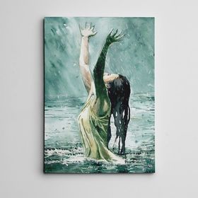 Dekolata Esaretin Başka Bir Bedeli 30x40 cm Kanvas Tablo