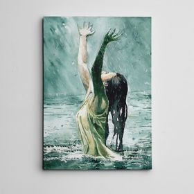 Dekolata Esaretin Başka Bir Bedeli 35x50 cm Kanvas Tablo