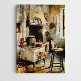 Dekolata Ev İçerisi Kedi 20x30 cm Kanvas Tablo