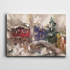 Dekolata Evler 100x140 cm Kanvas Tablo