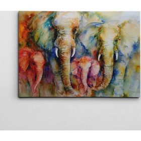 Dekolata Fil Ailesi 40x60 cm Kanvas Tablo