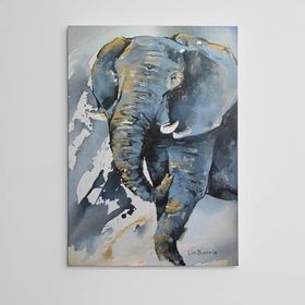 Dekolata Fil Suluboya 40x60 cm Kanvas Tablo