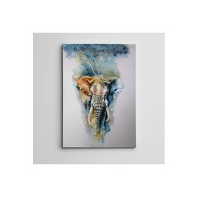 Dekolata Fil ve Ağaç Dalı Mini 60x85 cm Kanvas Tablo
