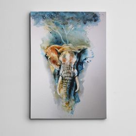 Dekolata Fil ve Ağaç Mini 20x30 cm Kanvas Tablo