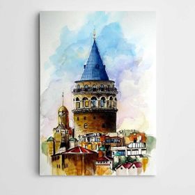Dekolata Galata Kulesi 100x140 cm Kanvas Tablo