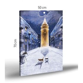 Dekolata Galata Kulesi 50x70 cm Kanvas Tablo