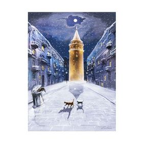 Dekolata Galata Kulesi 50x70 cm Kanvas Tablo