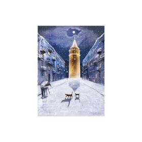 Dekolata Galata Kulesi 50x70 cm Kanvas Tablo