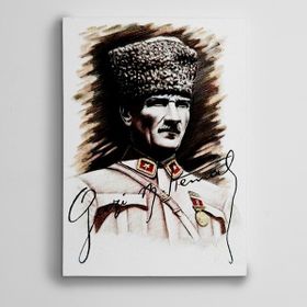 Dekolata Gazi Mustafa Kemal Atatürk 30x40 cm Kanvas Tablo