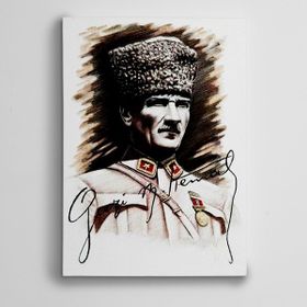 Dekolata Gazi Mustafa Kemal Atatürk 30x40 cm Kanvas Tablo