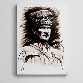 Dekolata Gazi Mustafa Kemal Atatürk 40x60 cm Kanvas Tablo