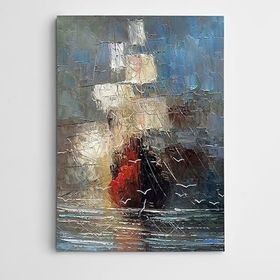 Dekolata Gemi Deniz 40x60 cm Kanvas Tablo