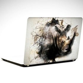 Dekolata Gergedan 34x24 cm Laptop Sticker
