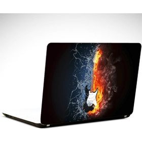 Dekolata Gitar Ateş ve Su 25x19 cm Laptop Sticker