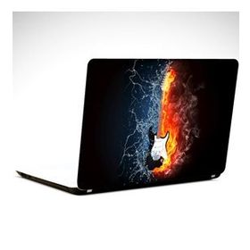 Dekolata Gitar Ateş ve Su 34x24 cm Laptop Sticker