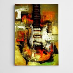 Dekolata Gitar Modern Sanat 60x85 cm Kanvas Tablo