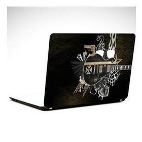 Dekolata Gitar Siyah 35x26 cm Laptop Sticker