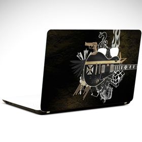 Dekolata Gitar Siyah 35x26 cm Laptop Sticker