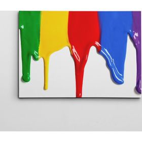Dekolata Gökkuşağı Boyalar 40x60 cm Kanvas Tablo