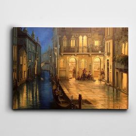 Dekolata Göl Ve İnsanlar 30x40 cm Kanvas Tablo