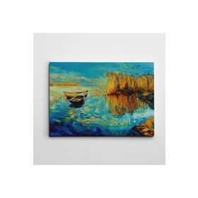 Dekolata Göl ve Kayık 100x140 cm Kanvas Tablo
