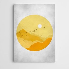 Dekolata Güneş Kuşlar 140x200 cm Kanvas Tablo