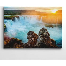 Dekolata Güneş ve Şelale 40x60 cm Kanvas Tablo