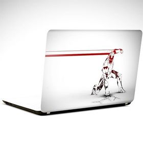 Dekolata Iron Man Beyaz 34x24 cm Laptop Sticker
