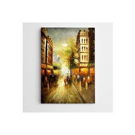 Dekolata Işıklı Sokak 100x140 cm Kanvas Tablo
