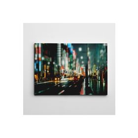 Dekolata Işıklı Sokak 85x120 cm Kanvas Tablo