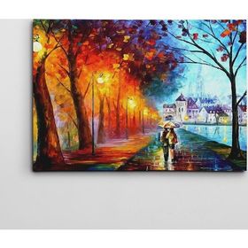 Dekolata Işıklı Yol 70x100 cm Kanvas Tablo