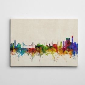 Dekolata İstanbul Renkli 100x140 cm Kanvas Tablo