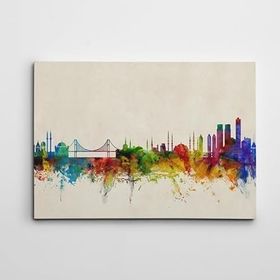 Dekolata İstanbul Renkli 85x120 cm Kanvas Tablo