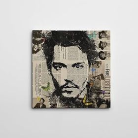 Dekolata Johhny Deep Kare 50x50 cm Kanvas Tablo